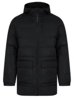Taffy Micro-Fleece Lined Quilted Puffer Jacket with Hood in Jet Black - Tokyo Laundry